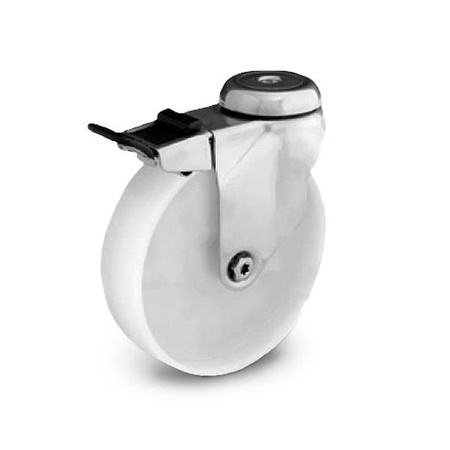 Swivel INOX castor with break SX150NAHS-HC Polyamide wheel / Load Capacity 100kg / 150mm / plain bearing